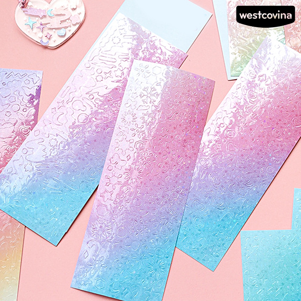 [WSTN]✎Bộ 3 Miếng Dán Trang Trí Sổ Tay Lấp Lánh DIY