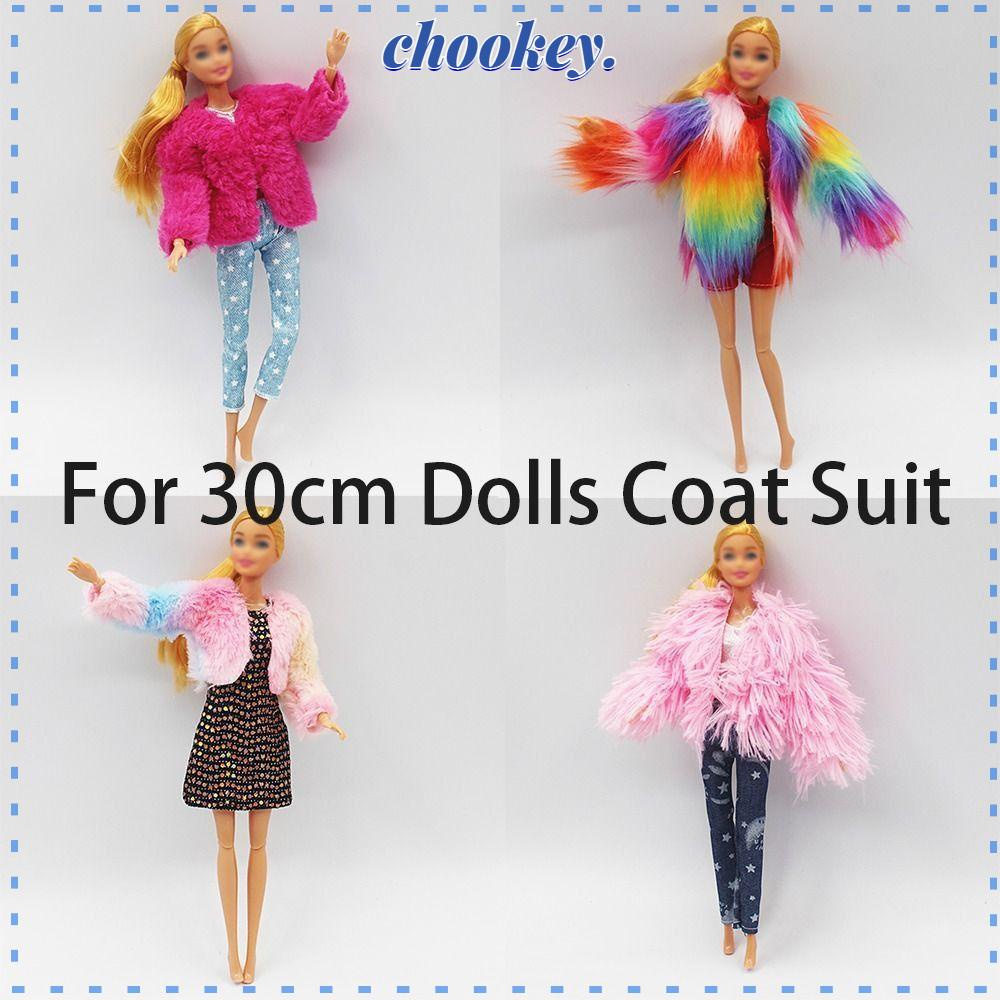 CHOOKEY 1 Bộ Áo Khoác Và Đầm Nhồi Bông Nhiều Kiểu Dáng Dành Cho Búp Bê 30cm