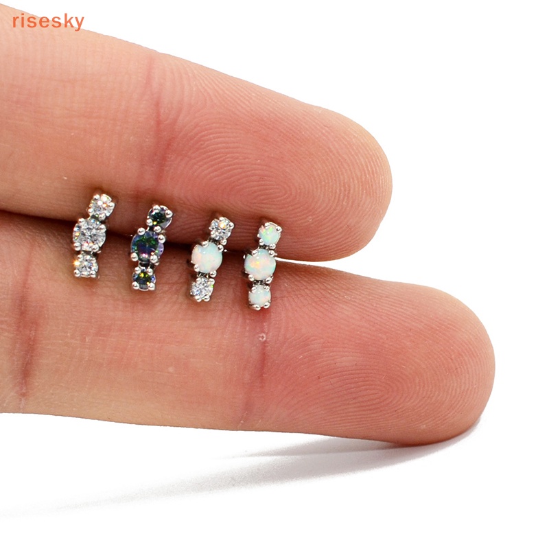 1 Khuyên Tai Dạng Xoắn Ốc Đính Đá Opal Cho Nữ