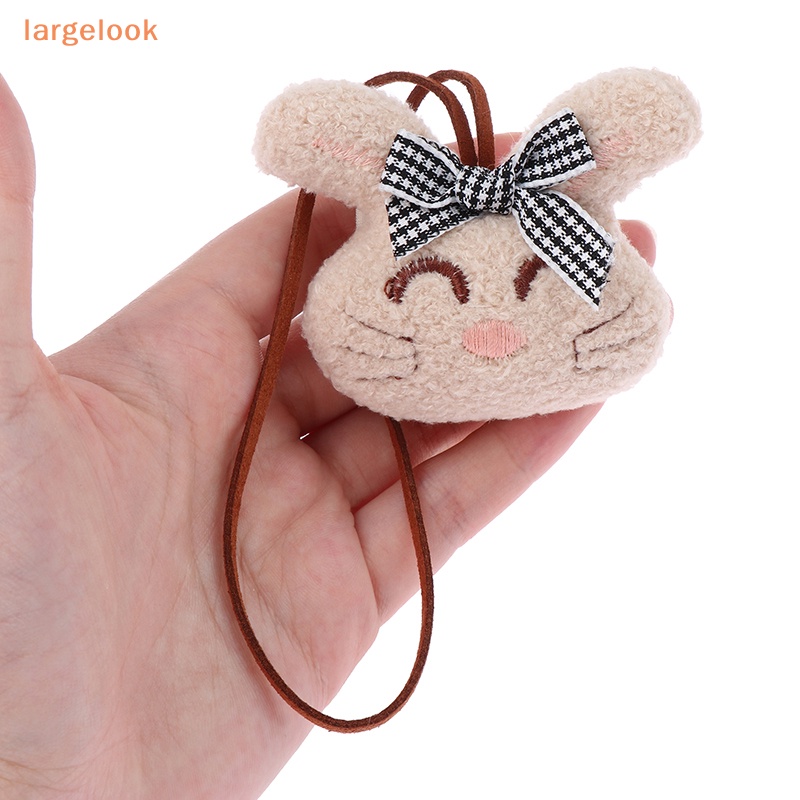 [Biglook] Móc Khóa Hình Thỏ Bông Dễ Thương Có Thẻ Tên Cho Ba Lô Đi Học Trẻ Em