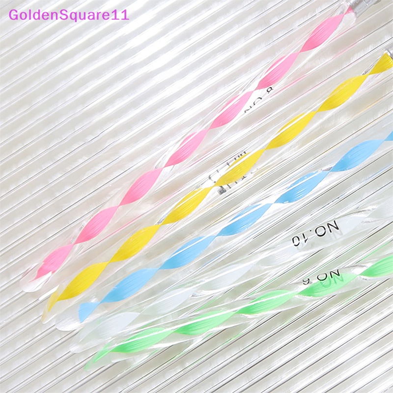 Cọ Sơn Móng Tay Gel UV Acrylic Mạ Vàng Chuyên Dụng Cho Vẽ Móng