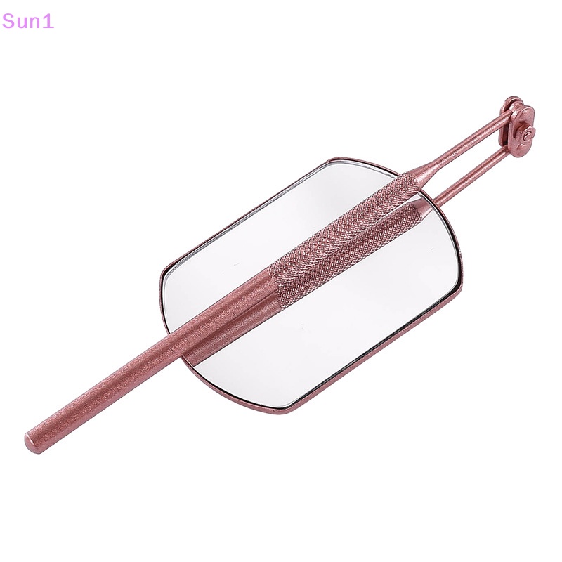 Sun1 &gt; Gương Trang Điểm Bằng Thép Không Gỉ Tay Cầm Dài Có Thể Gập Lại Kiểm Tra Quan Sát Lông Mi Chi Tiết Nhỏ