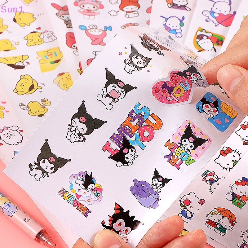 Sun1 &gt; Set 4 Sticker Dán Trang Trí Sổ Tay Hình Hoạt Hình Chó Kulomi Pacha Dog HelloKitty Tamagwei Melody Dễ Thương