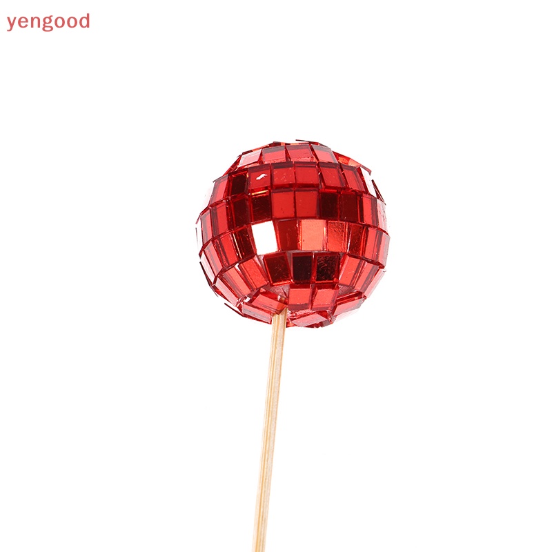 Set 12 Que Cắm Tráng Gương Dùng Trang Trí Bánh Kem Phong Cách Retro