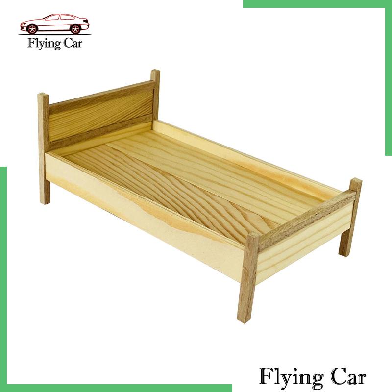 Mô Hình Giường Ngủ Mini Tỉ Lệ 1 / 12 Trang Trí Nhà Búp Bê