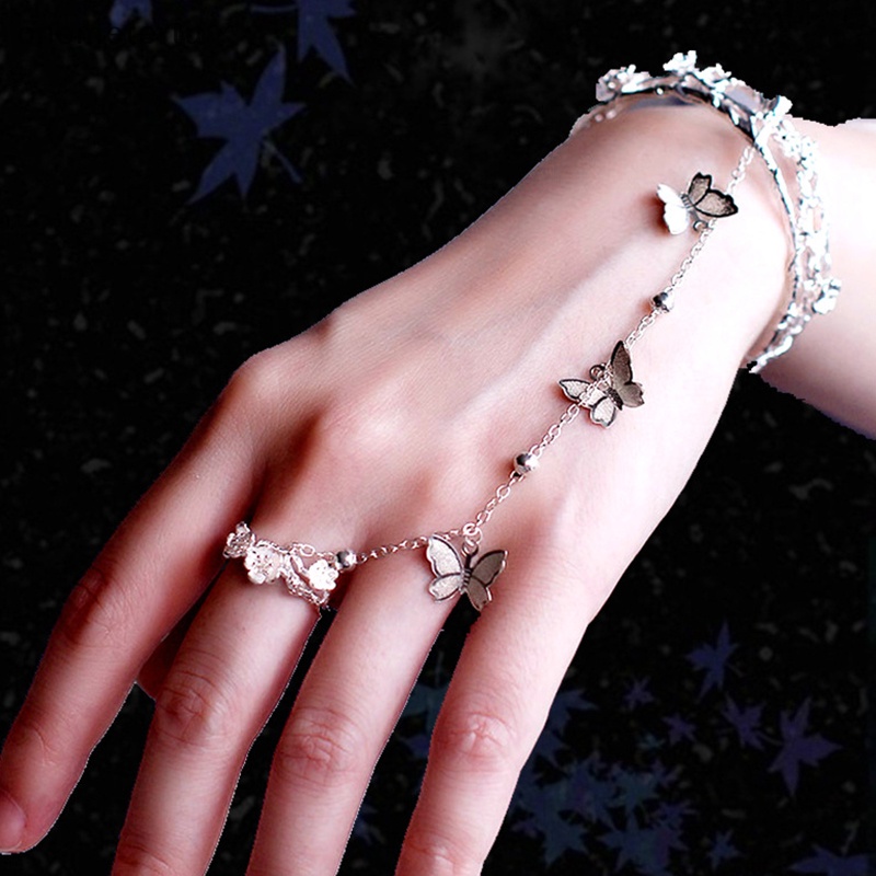 Onemetertu Phụ Kiện Trang Sức Nhẫn Có Chuông Hình Bướm Anime Tian Guan Ci Fu Hua Cheng Xie Lian Có Thể Điều Chỉnh