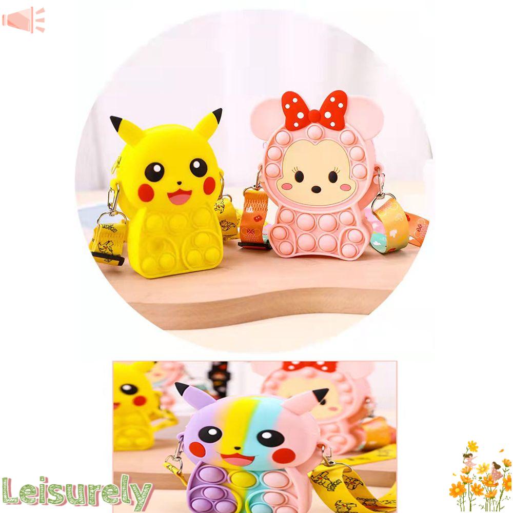 LEILY Rodent Túi Đeo Chéo Minika Bằng Silicon Chống Căng Thẳng Thời Trang Pioneer