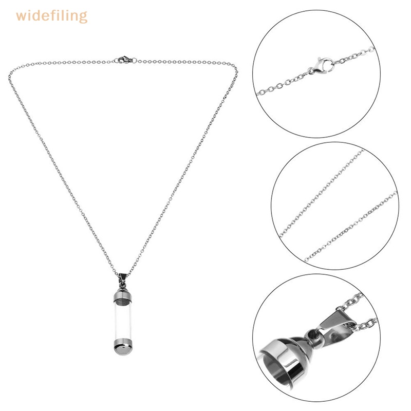 Vòng cổ Mặt Lọ Điều Ước Bằng Thủy Tinh Trong Suốt Nắp Vặn Có Thể Mở Ra