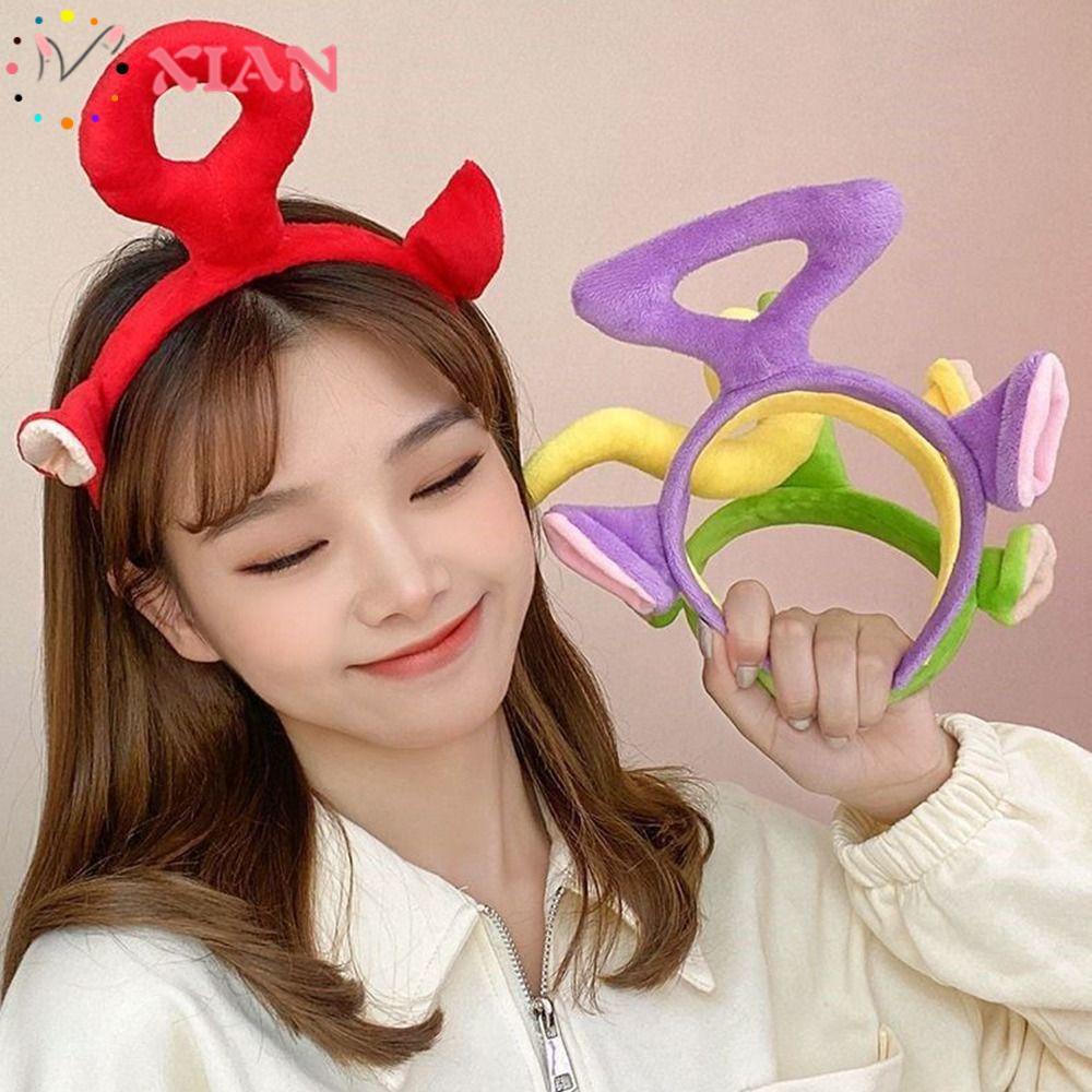 XIANTIN Băng Đô Cài Tóc Bằng Thiếc Mềm Mại Có Tai Thỏ Dành Cho Bé Gái