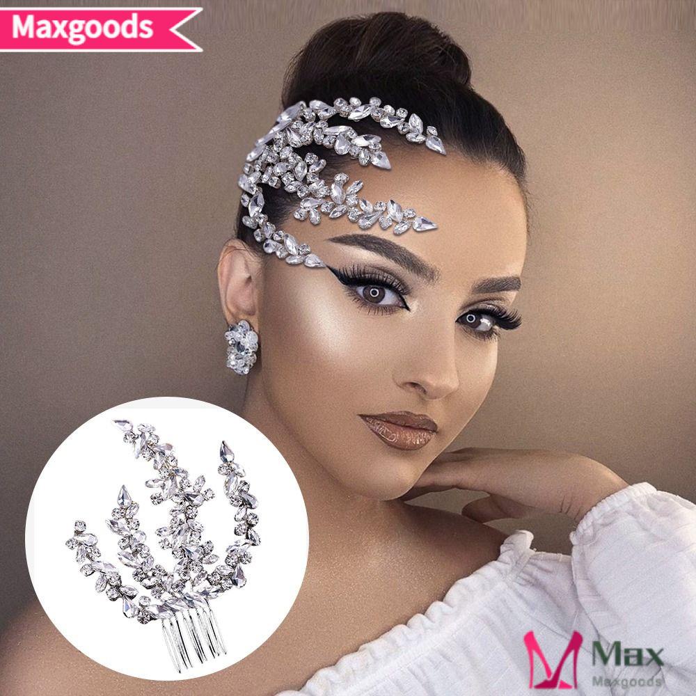 MAXG Lược Cài Tóc Cô Dâu Đính Đá Sang Trọng