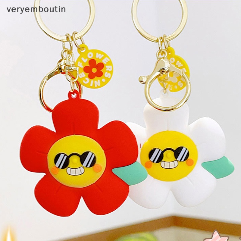 Móc Khóa Nhỏ Hình Hoa Hoạt Hình Dễ Thương Dành Cho Cặp Đôi