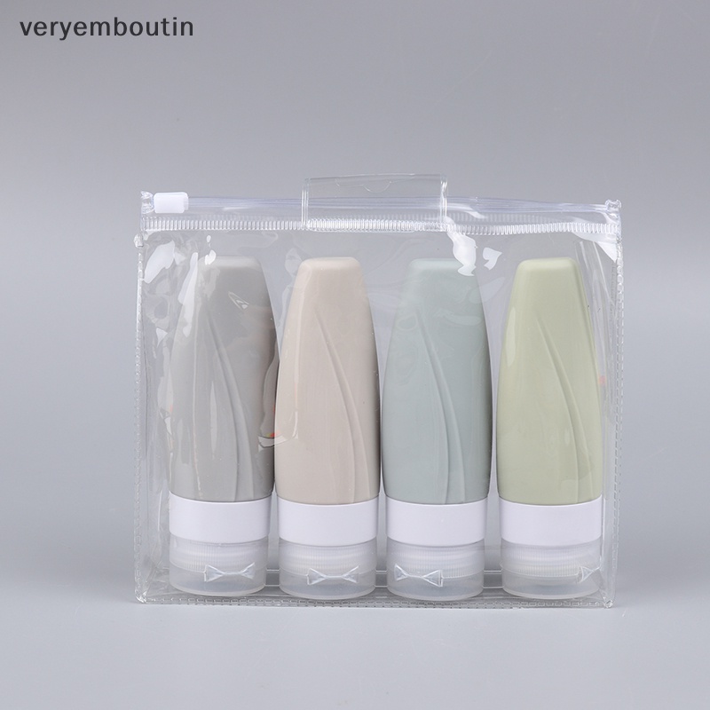 Bộ Chai Silicone Đựng Dầu Gội / Sữa Tắm Hình Nón 60ml Tiện Dụng Khi Đi Du Lịch