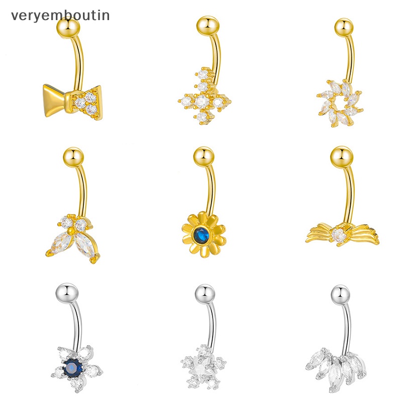 Khuyên Rốn Dạng Thả Đính Đá Zircon Thời Trang Cá Tính Cho Nữ