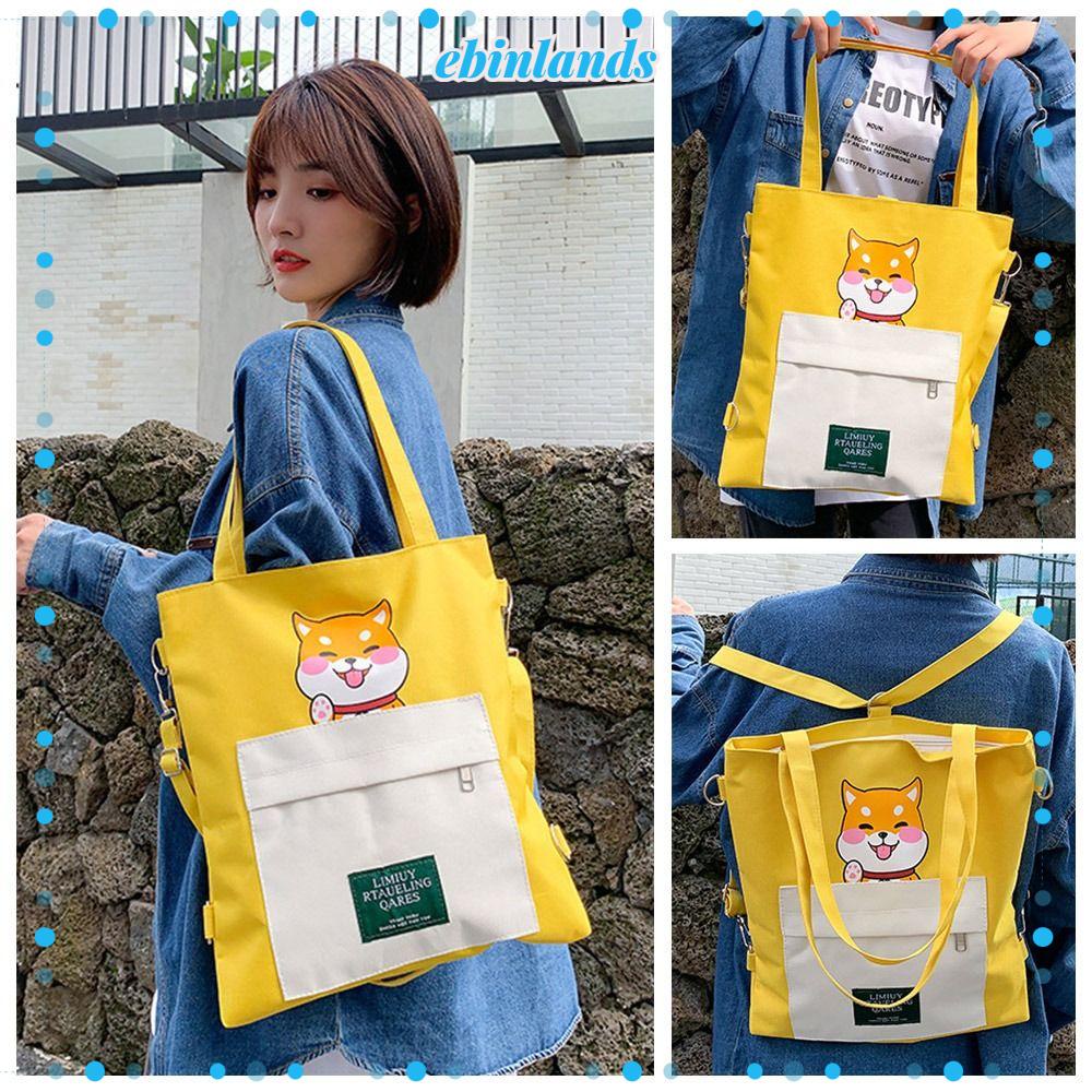 EBINLANDS Túi Xách Canvas Cỡ Lớn Đa Năng Tiện Dụng