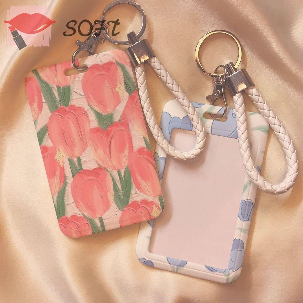 SOFTNESS Ví Nhựa Đựng Thẻ Tín Dụng / Danh Thiếp Dễ Thương Cho Học Sinh