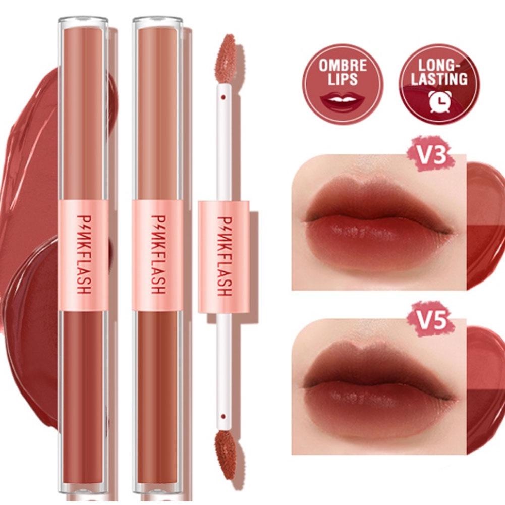 Son tint PINKFLASH tông nhung lì 2 trong 1 trang điểm làm đẹp annies