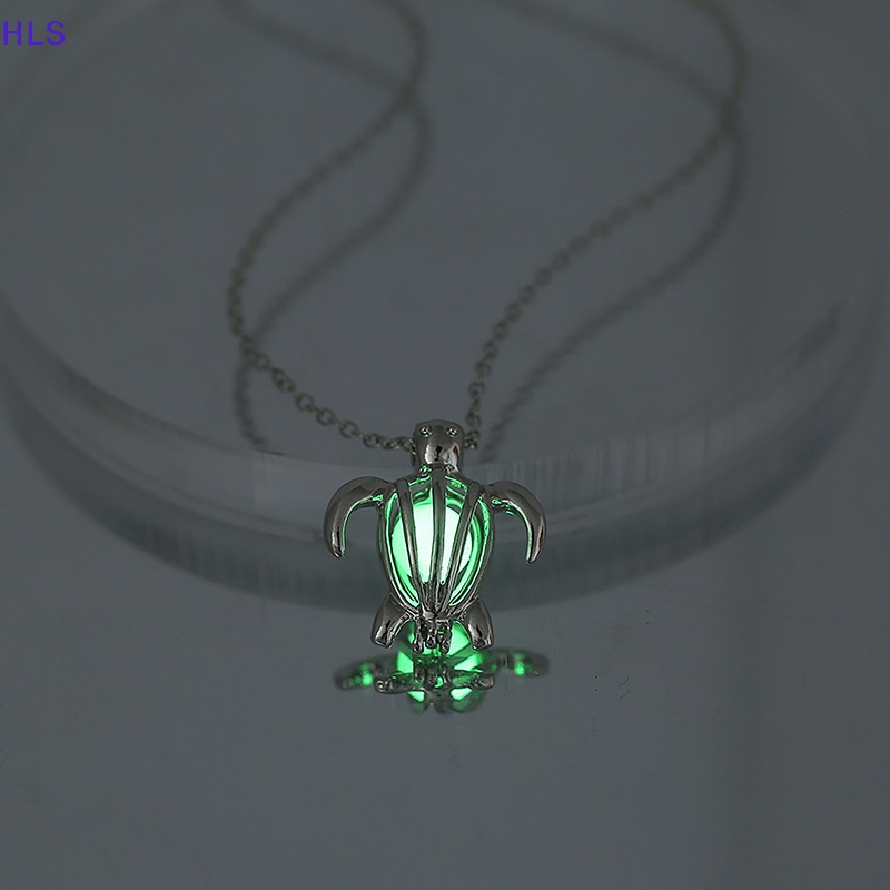 [HLS] Dây Chuyền Bạc Mặt Rùa Rỗng Phát Sáng 3 Màu Thời Trang Nữ