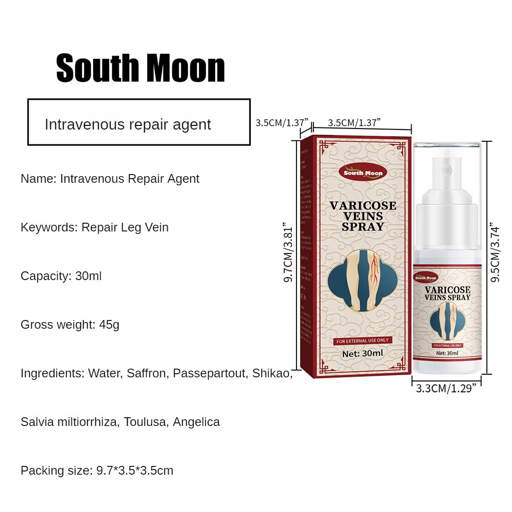✧Ready Stcok South Moon Điều Trị Chứng Giãn Tĩnh Mạch Giun đất Chân Nhện Làm Giảm đau Nhức Sưng đau Khó Chịu Chất điều Trị Thúc đẩy Lưu Thông Máu Chăm Sóc Cơ Thể 30ml TALLER