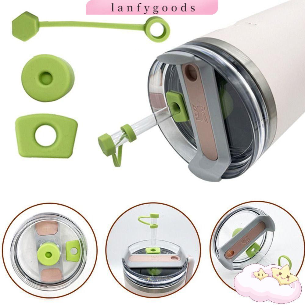 LANFY Set 6 Nắp Đậy Chống Tràn Bằng Silicone 40oz / 30oz