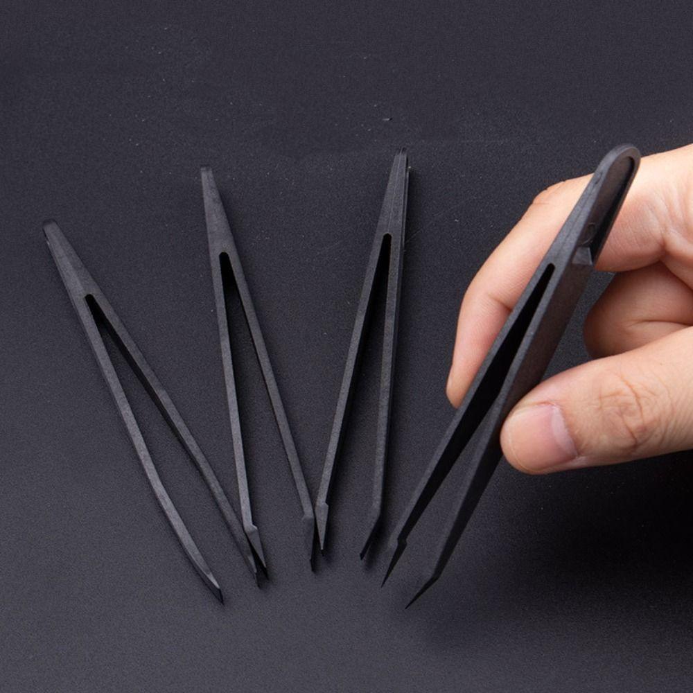 JANE Set 20 Nhíp Nhựa ESD Màu Đen 120mm Đa Năng Tiện Dụng Cho Phòng Thí Nghiệm DIY