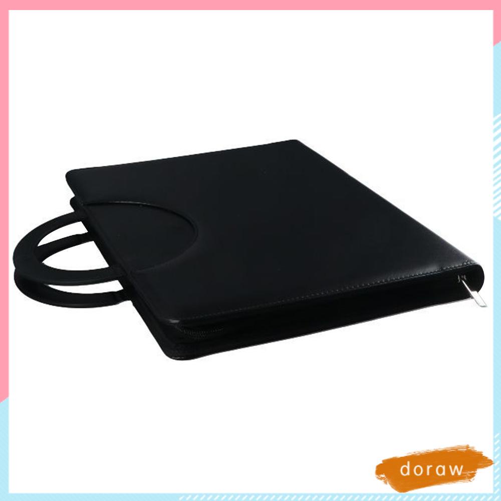 DORAW Túi Da Đựng Tài Liệu Giấy Tờ Tiện Dụng Giá Đỡ