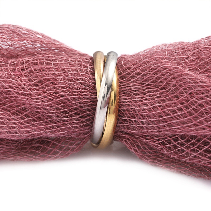 Ygt Set 3 Nhẫn Đính Hôn Bằng Thép Không Gỉ Cổ Điển Dành Cho Nữ