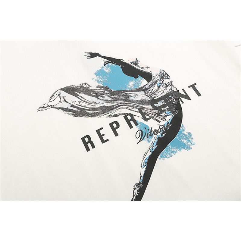 Rep88rese88nt88-áo Thun Cô Gái Trừu Tượng Tay Ngắn Mới Lạ