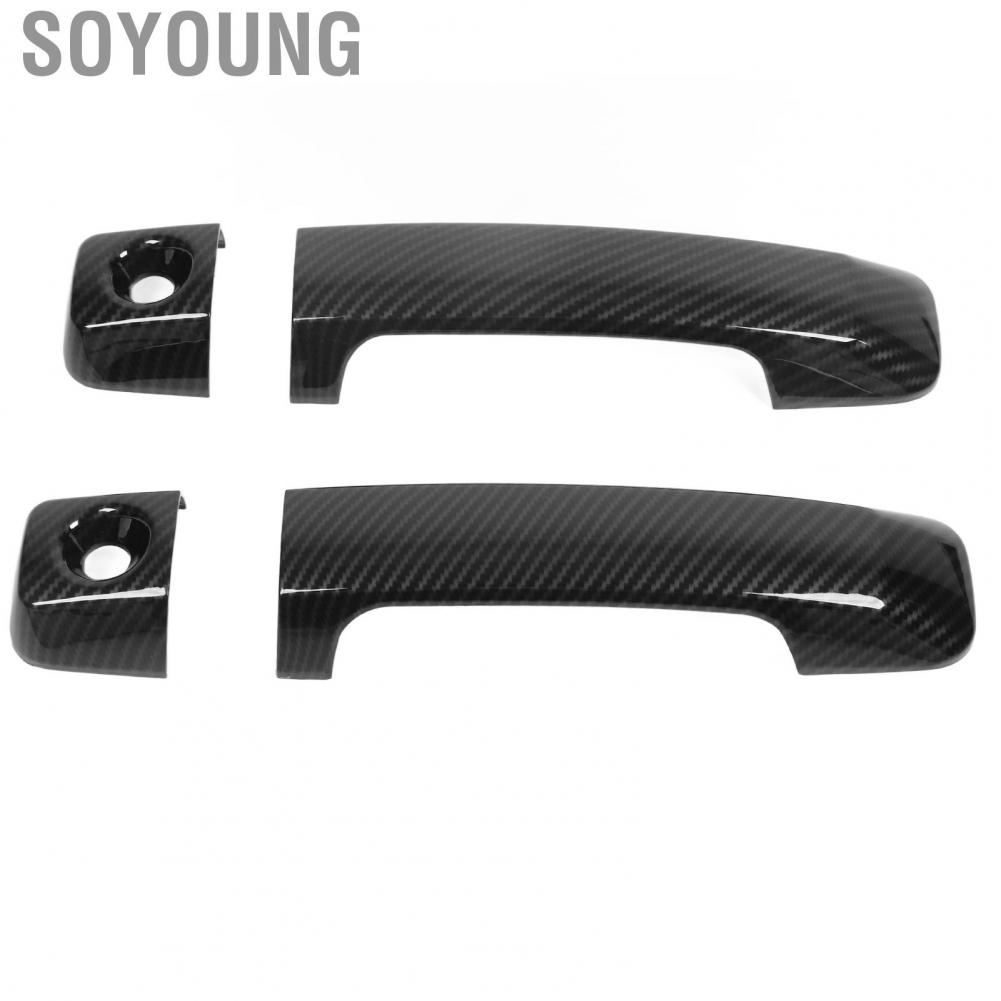 Soyoung Door Handle Panel Exterior Cover Easy Installation  Scratch Carbon Fiber Style for Car