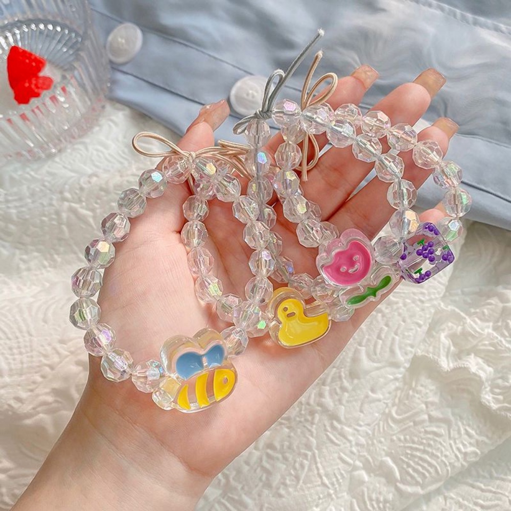 Dây Cột Tóc Co Giãn Đính Pha Lê Hình Thú Hoạt Hình Phong Cách Hàn Quốc Ula777