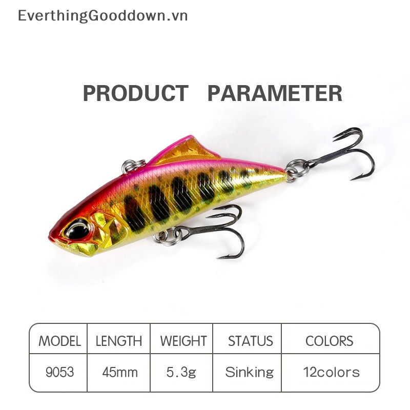 Everthinggooddown Mồi Câu Cá Nhật Bản Mới Đầu Lê VIB 45MM / 5.3G Luya Phiên Bản Tiếng Ồn