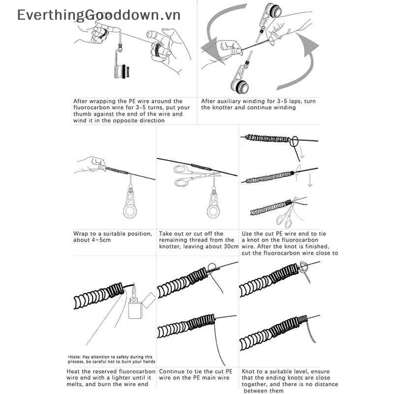 Everthinggooddown Phụ Kiện Thắt Nút Dây Câu Cá Chuyên Dụng
