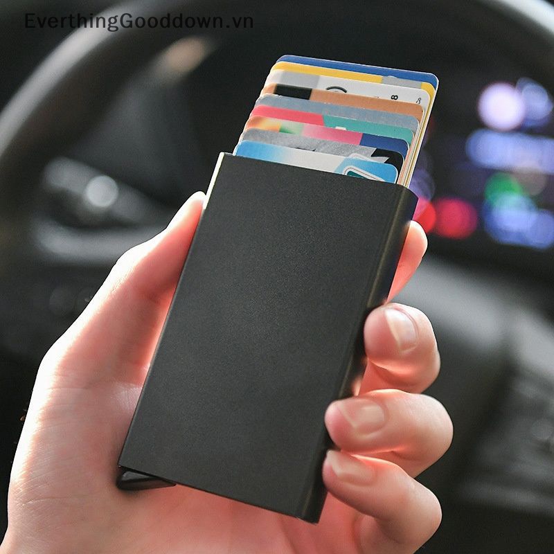 Everthinggood Ví Đựng Thẻ Tín Dụng ID Bằng Kim Loại Nhôm Mỏng Chống Trộm Cho Nam Và Nữ vn