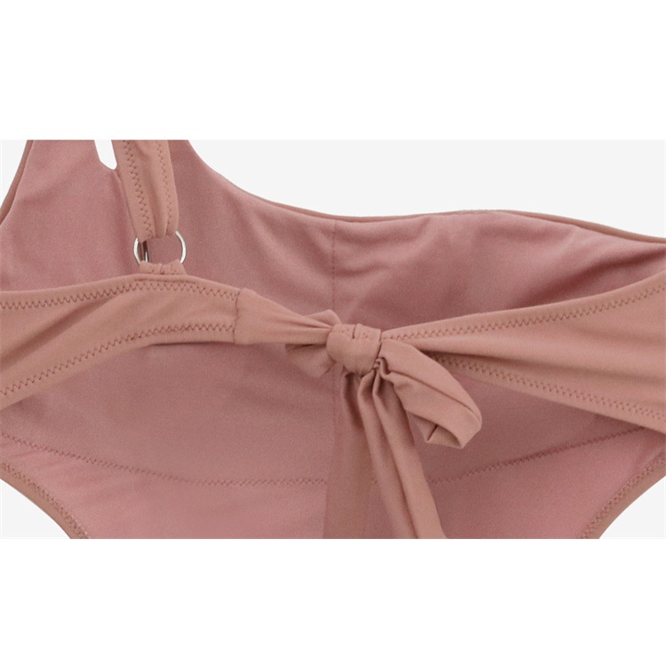 Bộ đồ bơi nữ một mảnh màu trơn mới, thiết kế đơn vai tôn dáng gợi cảm