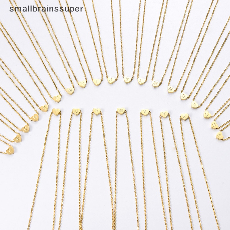 Vòng cổ Mặt Hình Trái Tim Chữ Cái Từ A Đến Z Đơn Giản Cho Nữ