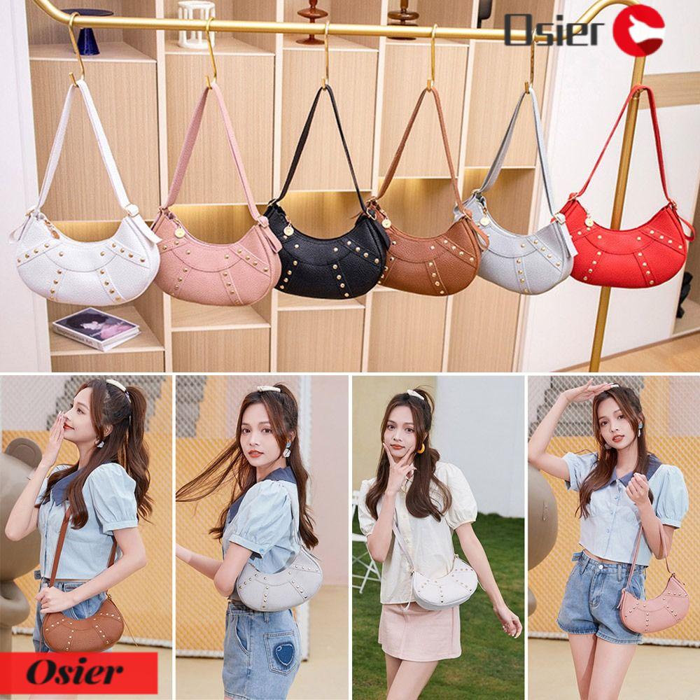 OSIER1 Túi Đeo Vai / Kẹp Nách Bằng Da PU Phong Cách Cá Tính Cho Nữ