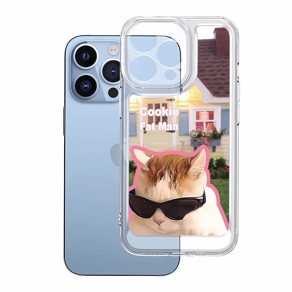 Ốp Điện Thoại Mềm Hình Mèo Đeo Kính Mát 38WT Cho Iphone 11iPhone14Promax12 138p 11Iphone14Promax