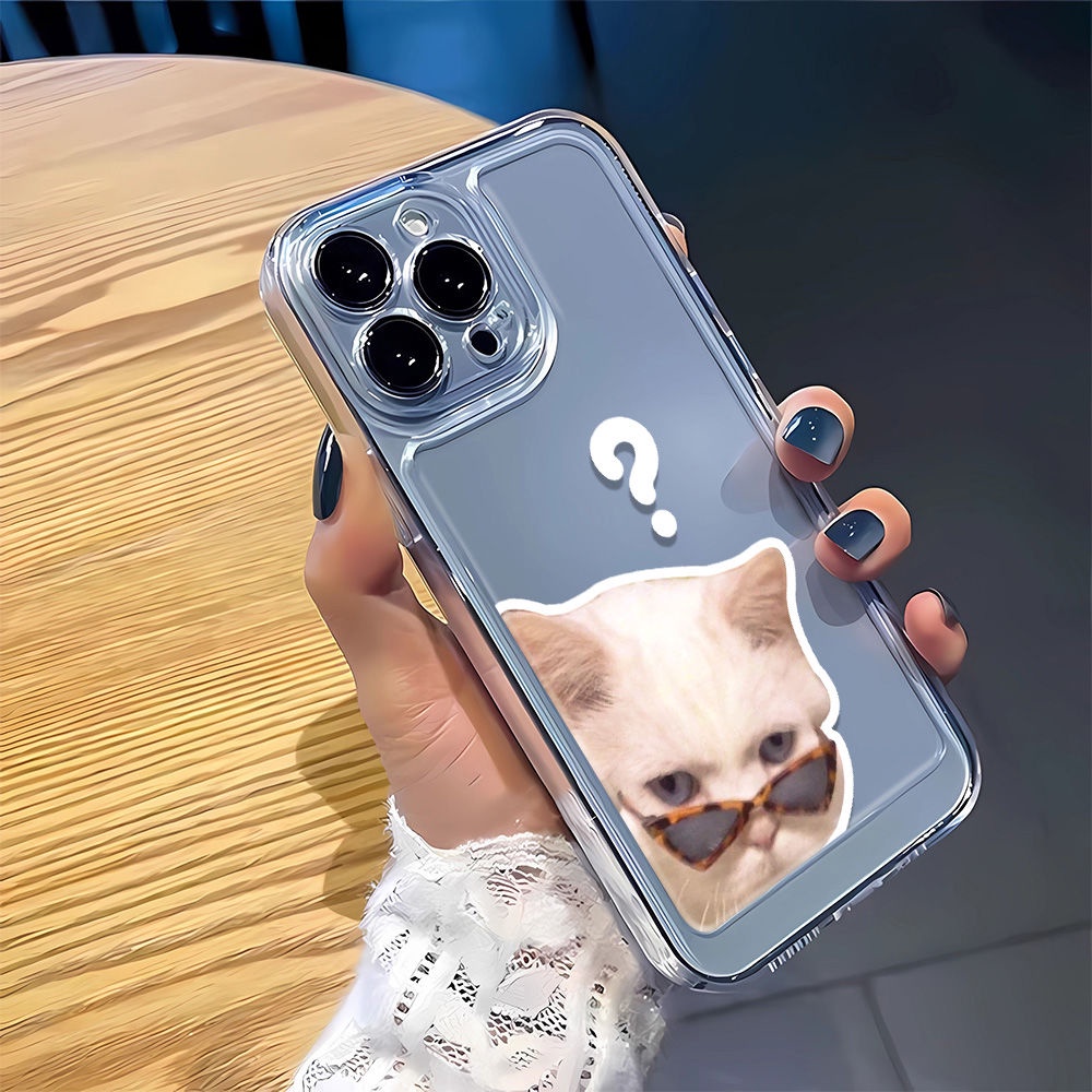 Ốp Điện Thoại Mềm Hình Mèo Hoạt Hình Vui Nhộn Chống Bẩn Cho Iphone 8p 11 13 7 12iPhone14Promax