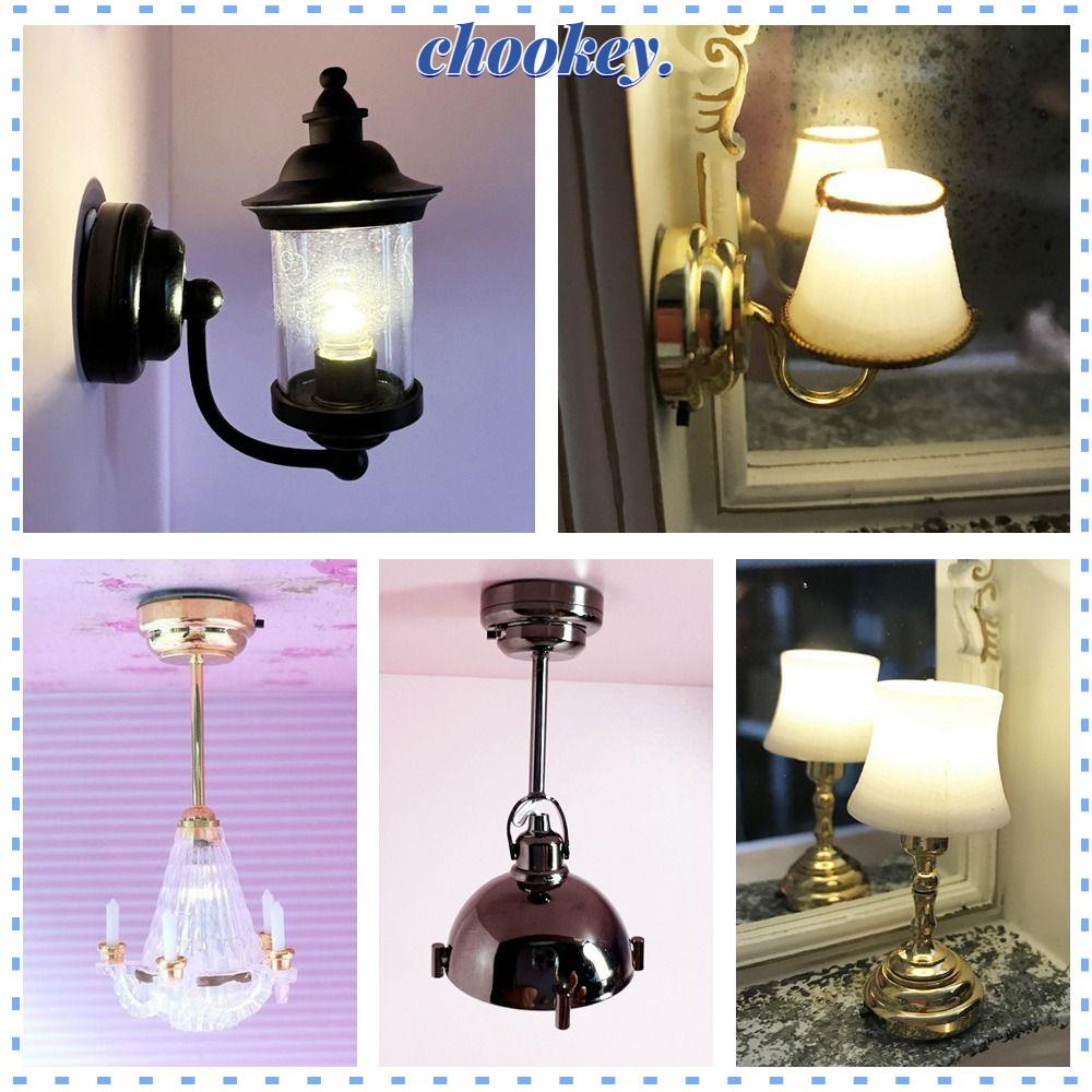 CHOOKEY Đồ trang trí Đèn Trần Mini Tỉ Lệ 1: 12 Trang Trí Nhà Búp Bê