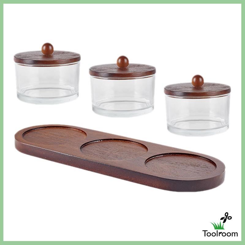 Khay Đựng Hũ Gia Vị Chia Ngăn Làm Quà Tặng Cho Tiệc Tùng