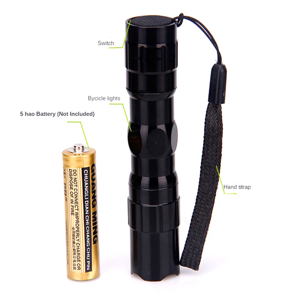 Đèn pin mini AA, làm bằng hợp kim nhôm cao cấp