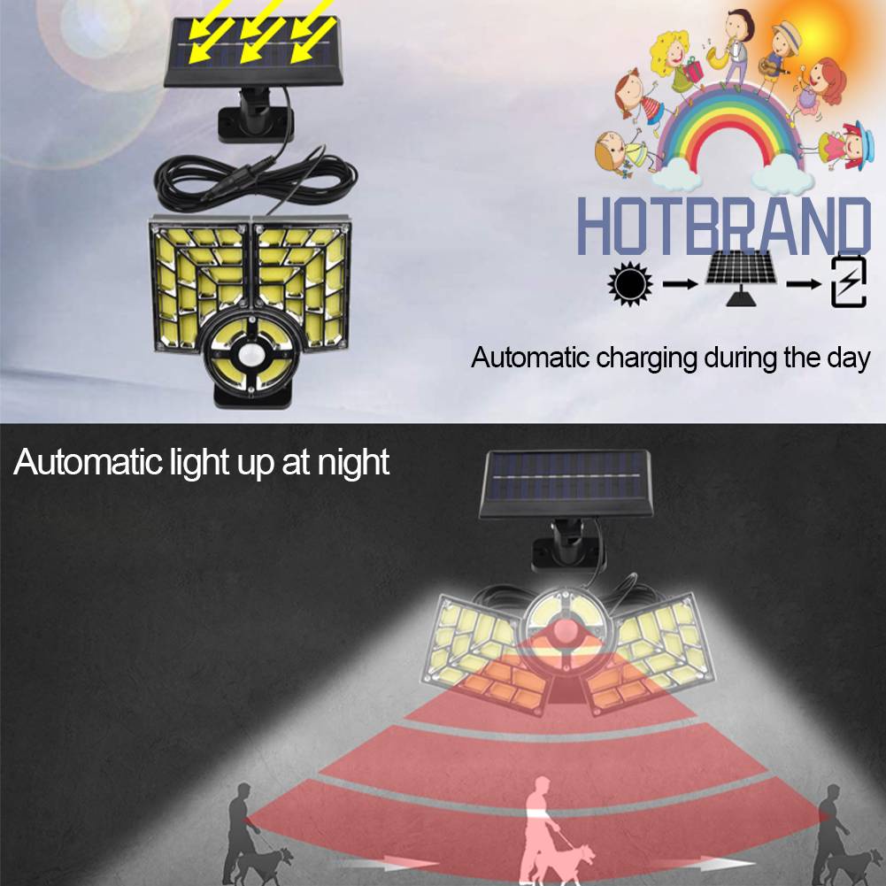 Đèn LED Gắn Tường 220mAh / 48W Sử Dụng Năng Lượng Mặt Trời