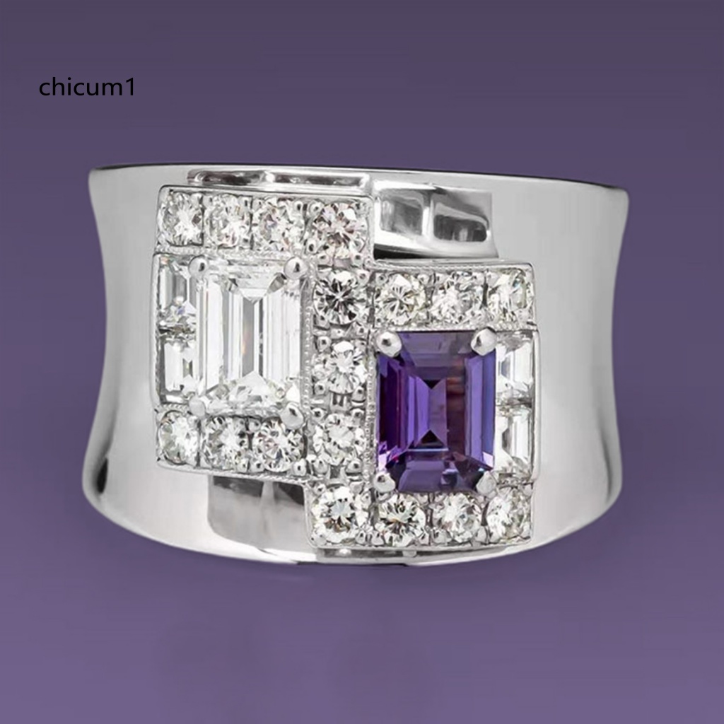 Nhẫn Đính Đá Tím Phong Cách Vintage Thời Trang Cho Nữ