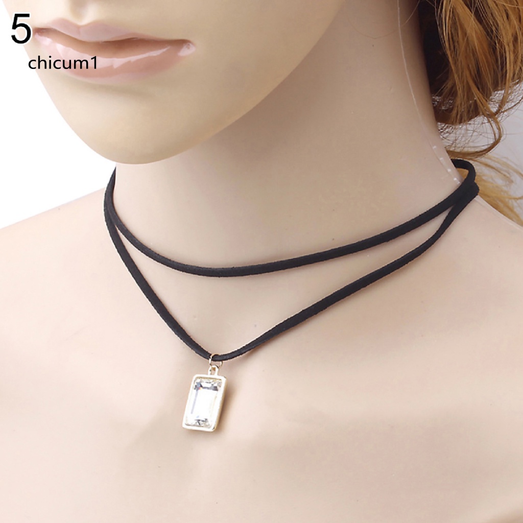 Vòng Cổ Choker Dây Đôi Bằng Nhung Đen Siêu Bền Thời Trang Dự Tiệc