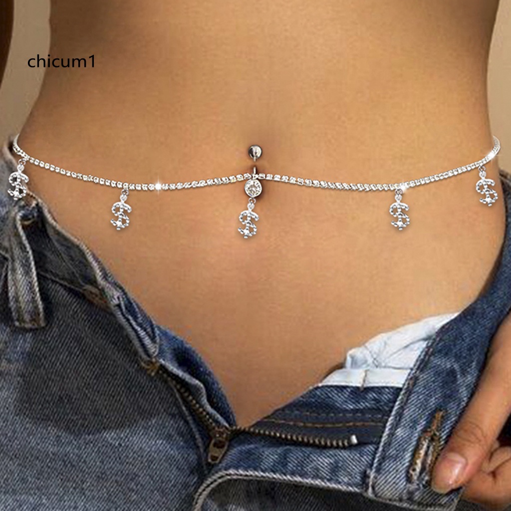 Khuyên Rốn Dạng Chuỗi Xích Bằng Hợp Kim Chống Mài Mòn Phong Cách Cho Nữ