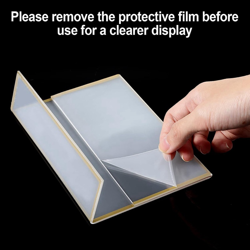 Bộ 12 Giá Đỡ Biển Số Xe Cưới Bằng Acrylic Hai Mặt Khung Màu Vàng Kích Thước 4X6Inch