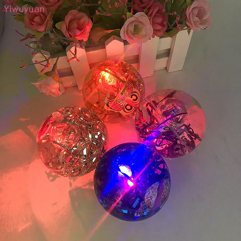 1 Quả Bóng Nảy Đàn Hồi Có Đèn LED Phát Sáng Nhiều Màu Cho Bé