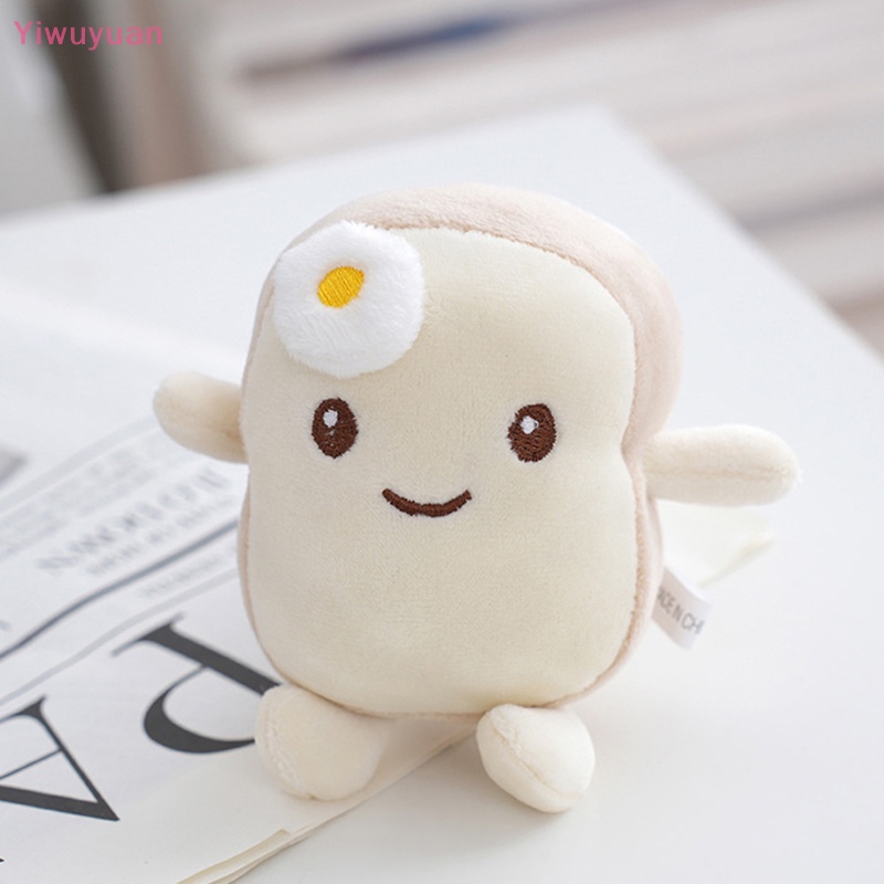 1 Móc Khóa Hình Bánh Mì Nhồi Bông Đáng Yêu 12cm Mới