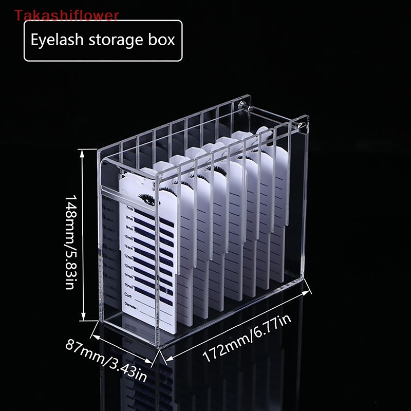 Hộp Đựng Lông Mi Giả 8 Tầng Bằng Acrylic Trong Suốt