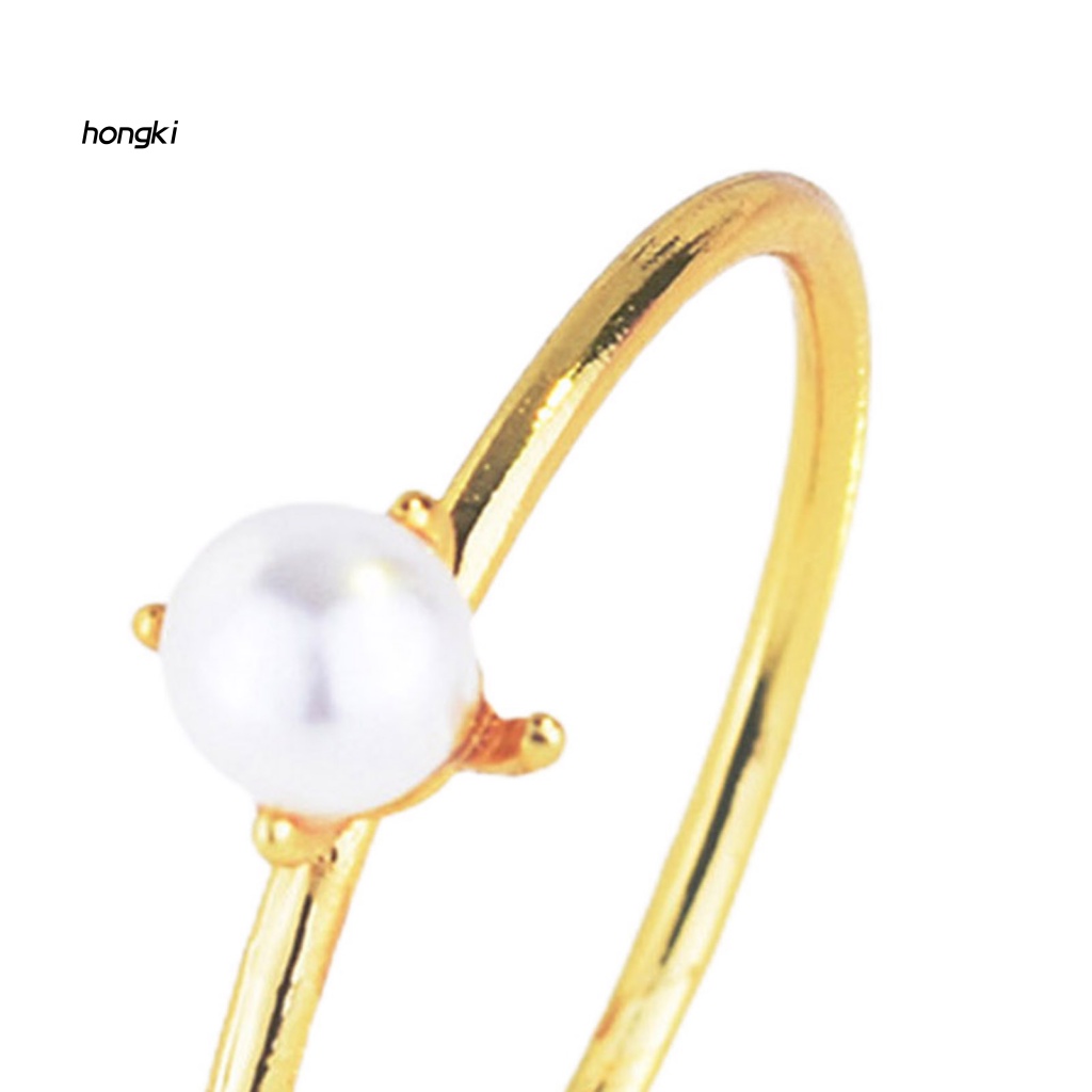 Nhẫn ĐíNh HạT NgọC Trai Giả Sang TrọNg