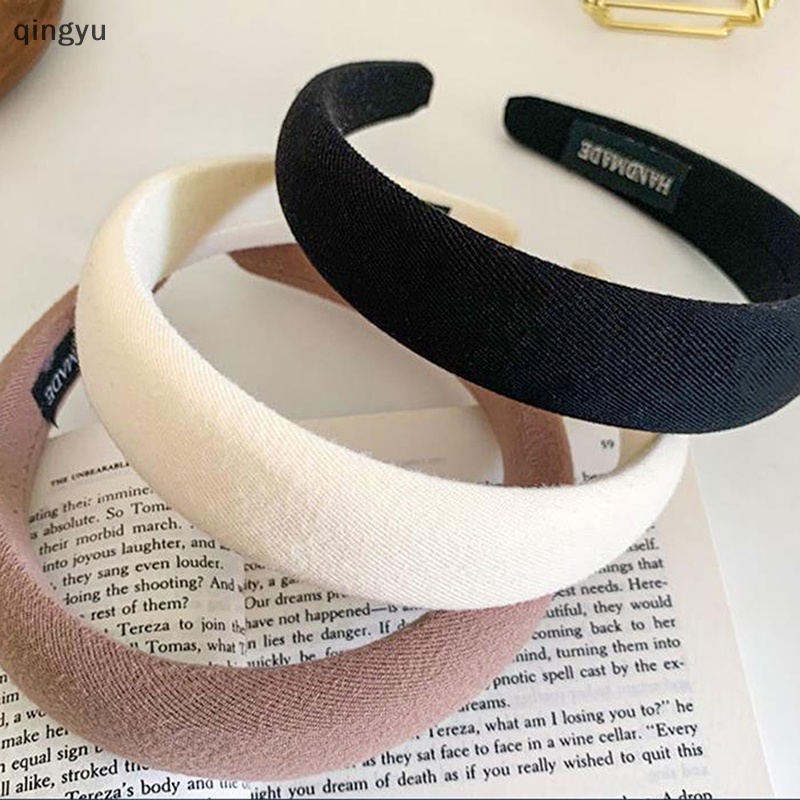 Băng Đô Cài Tóc Bằng Xốp Phối Nhung Dày Dặn Thời Trang Xinh Xắn Cho Nữ